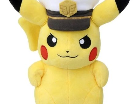 Pokemon Plush Doll Captain Pikachu JAPAN OFFICIAL Online now