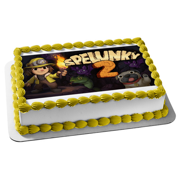 Spelunky 2 Tina Flan Edible Cake Topper Image ABPID55453 Online Sale