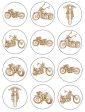 Vintage Classic Motorcycles Edible Cupcake Topper Images ABPID55585 Sale