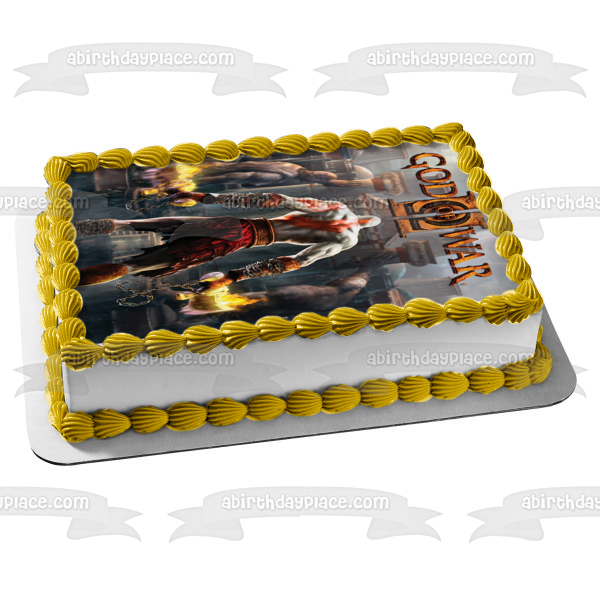 God of War Kratos Edible Cake Topper Image ABPID55457 Online now