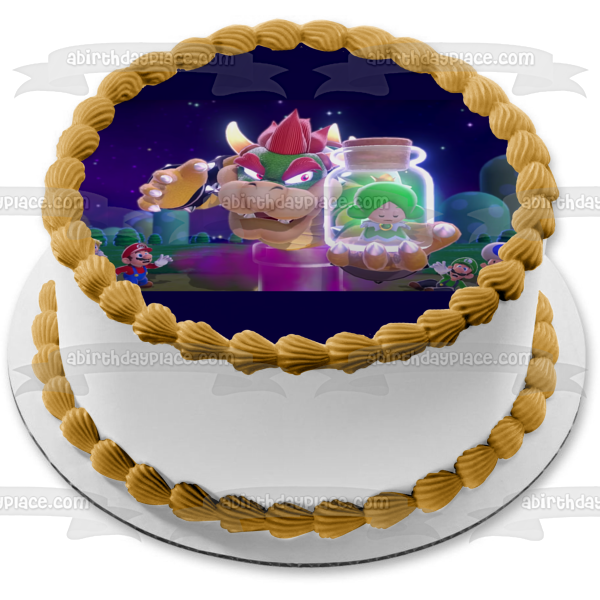 Super Mario 3D World Princess Peach Toad Luigi Bowser Edible Cake Topper Image ABPID55430 For Discount