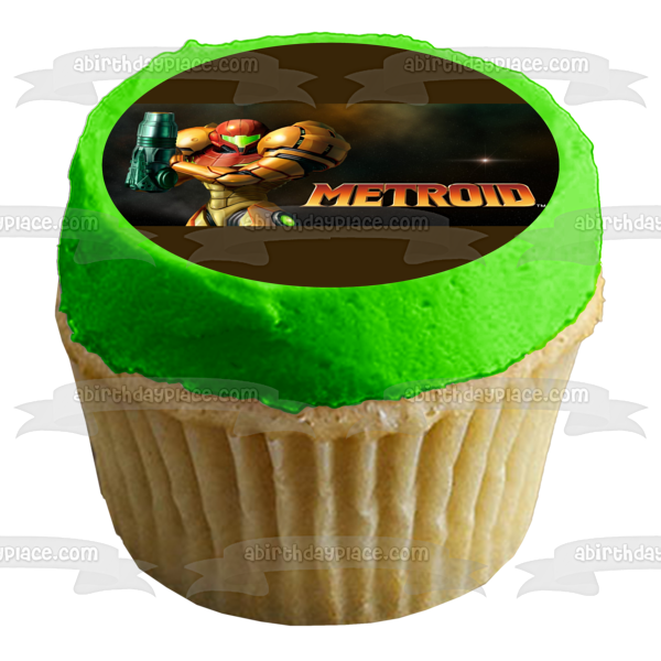 Metroid Samus Aran Edible Cake Topper Image ABPID55410 For Cheap