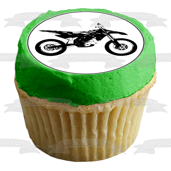 Vintage Motorcycle Silhouettes Edible Cupcake Topper Images ABPID55588 Online