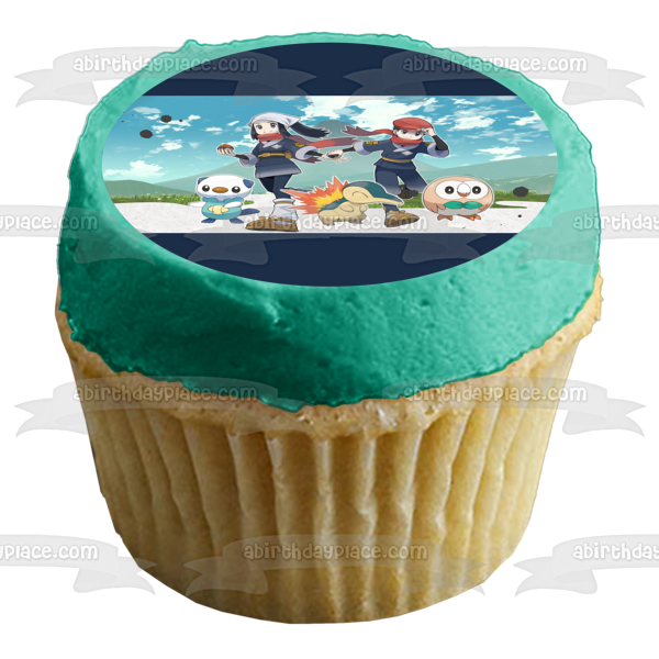 Pokémon Legends: Arceus Rowlet Cyndaquil Oshawatt Akari Rei Edible Cake Topper Image ABPID55475 Hot on Sale