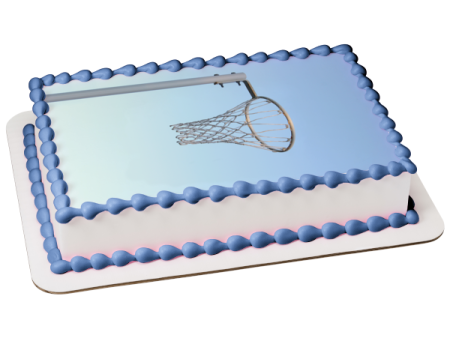 Net Ball Hoop Edible Cake Topper Image ABPID55501 on Sale