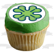 St. Patricks Day Rainbow Shamrock Pot of Gold Edible Cupcake Topper Images ABPID55569 Online