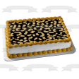 Gold and Black Leopard Cheetah Print Edible Cake Topper Image or Strips ABPID55558 Online Hot Sale