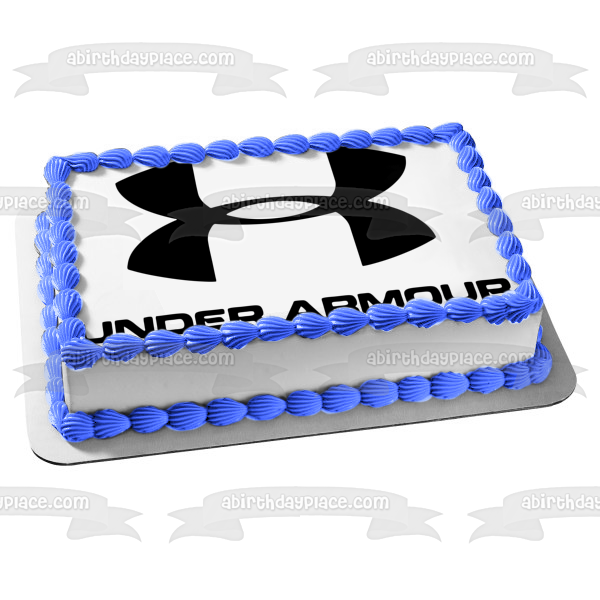 Under Armour Black Logo Edible Cake Topper Image ABPID11389 Hot on Sale