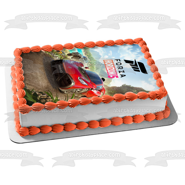 Forza Horizon 5 Red Race Car Edible Cake Topper Image ABPID55416 Fashion