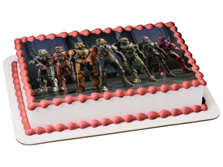 Halo Infinite Master Chief and Others Edible Cake Topper Image ABPID55407 Hot on Sale