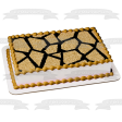 Gold and Black Giraffe Print Edible Cake Topper Image or Strips ABPID55557 For Cheap