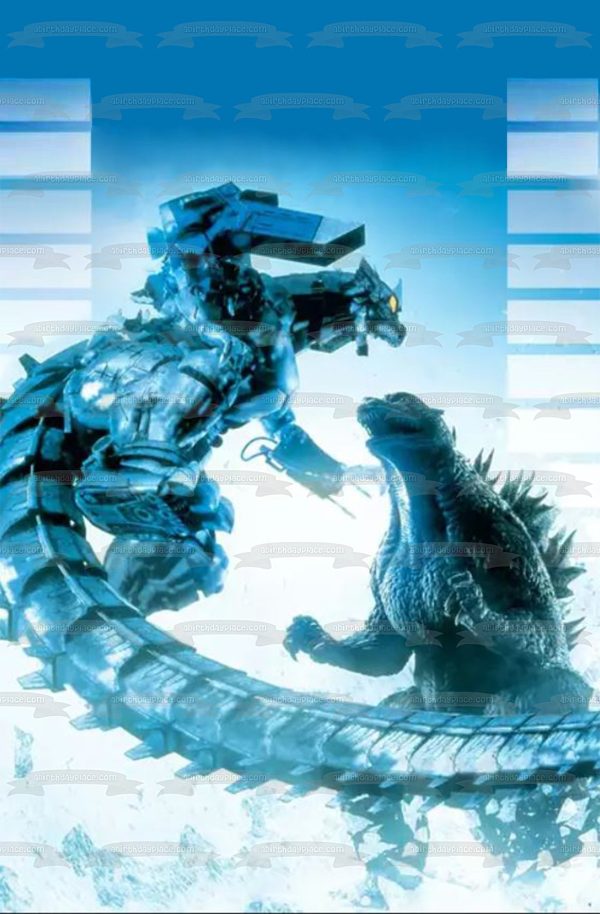 Godzilla Vs. Mechagodzilla Edible Cake Topper Image ABPID55523 Fashion