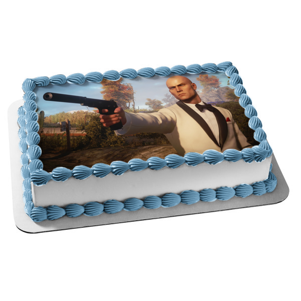 Hitman III Agent 47 Edible Cake Topper Image ABPID55414 Supply