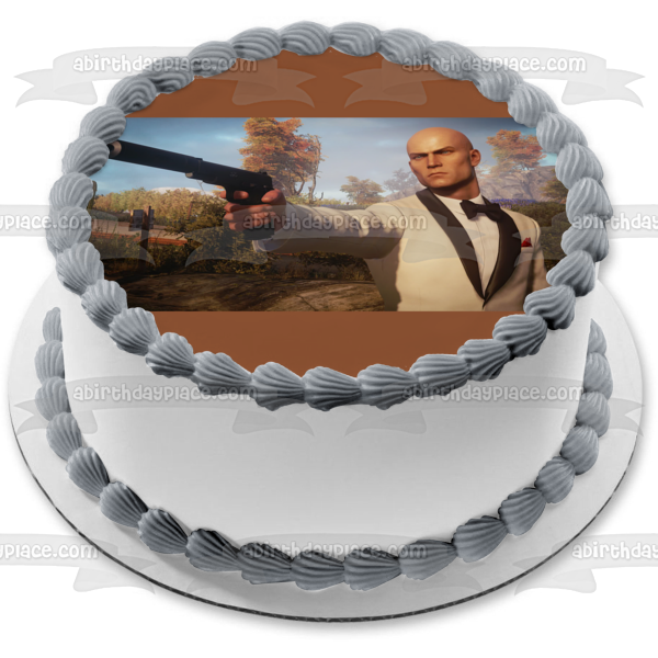 Hitman III Agent 47 Edible Cake Topper Image ABPID55414 Supply