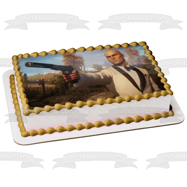 Hitman III Agent 47 Edible Cake Topper Image ABPID55414 Supply