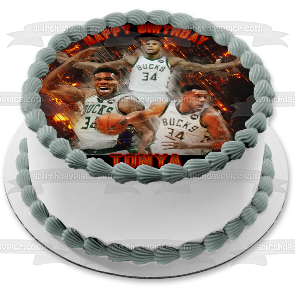 Professional Basketball Player Appreciation Collage Edible Cake Topper Image ABPID55591 on Sale