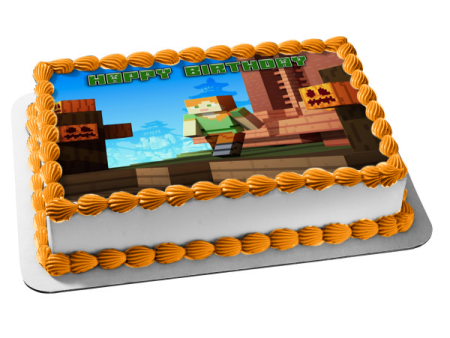 Minecraft Alex Jack-O-Lanterns Edible Cake Topper Image ABPID55533 Hot on Sale