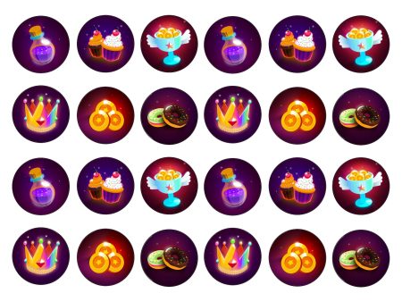 Game Icons Birthday Loot Cupcakes Donuts Crowns Edible Cupcake Topper Images ABPID55528 Supply