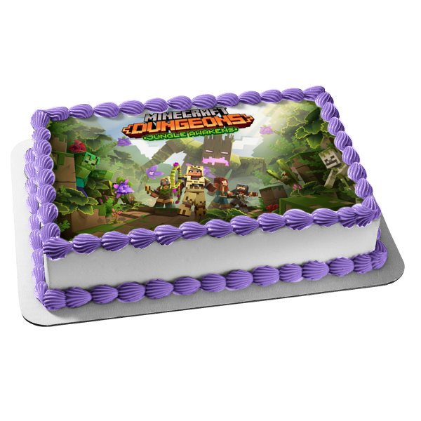 Minecraft Dungeons Creepers Edible Cake Topper Image ABPID55487 Online