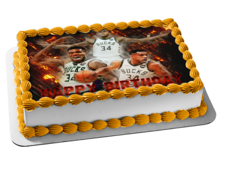 Professional Basketball Player Appreciation Collage Edible Cake Topper Image ABPID55591 on Sale