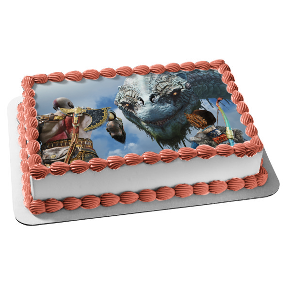 God of War  Hraezlyr Kratos Atreus Edible Cake Topper Image ABPID55458 on Sale