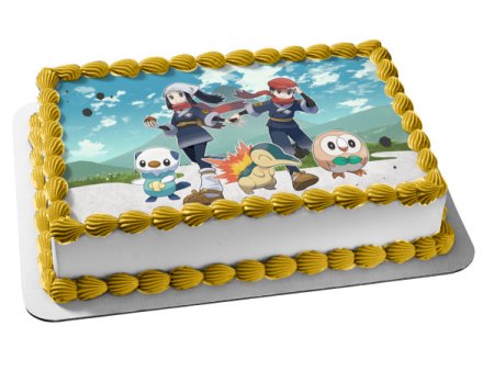 Pokémon Legends: Arceus Rowlet Cyndaquil Oshawatt Akari Rei Edible Cake Topper Image ABPID55475 Hot on Sale