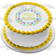 Happy Easter Colorful Mini Easter Eggs Edible Cake Topper Image ABPID55773 Hot on Sale