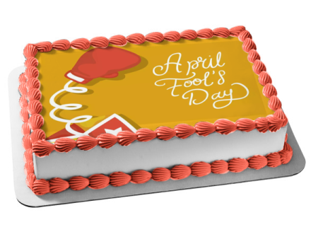 Happy April Fool s Day Jack In the Box Edible Cake Topper Image ABPID55765 For Discount