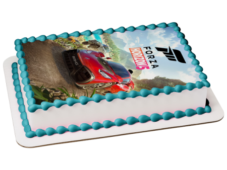 Forza Horizon 5 Red Race Car Edible Cake Topper Image ABPID55416 Fashion