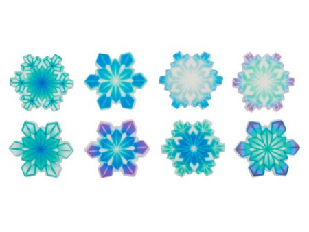 Snowflakes Assortment Sweet Décor® Printed Edible Decorations For Sale