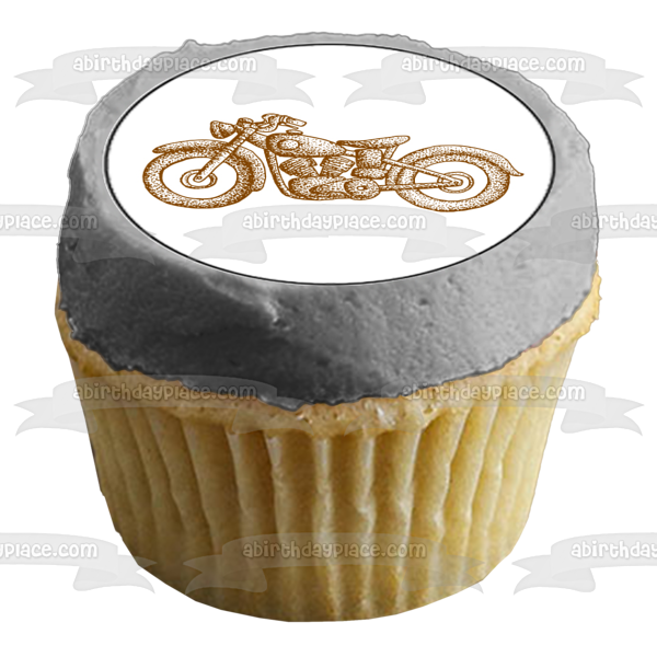 Vintage Classic Motorcycles Edible Cupcake Topper Images ABPID55586 Online