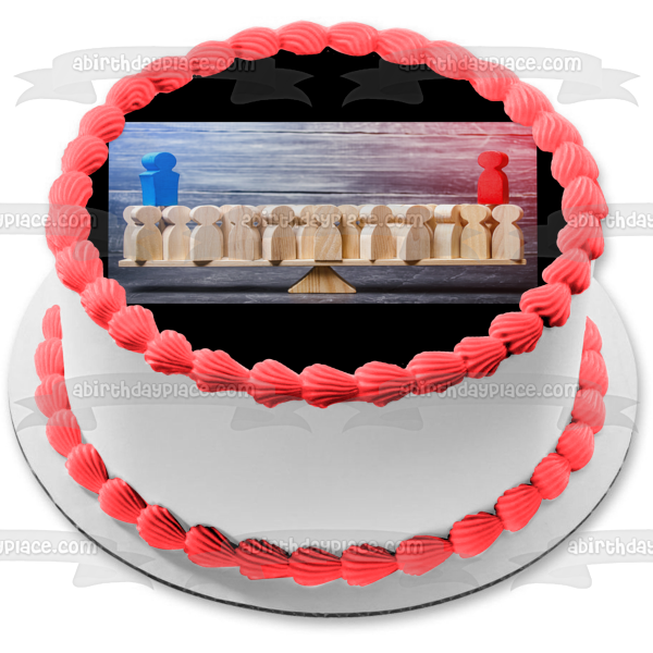 Debate Team Red and Blue Edible Cake Topper Image ABPID55495 Online Sale