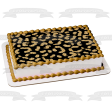 Gold and Black Leopard Cheetah Print Edible Cake Topper Image or Strips ABPID55558 Online Hot Sale