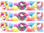 Hello Kitty Ballerina Balloons Stars Edible Cake Topper Image Strips ABPID55562 on Sale