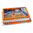 Orange Bowling Ball on Alley Edible Cake Topper Image ABPID55492 Fashion