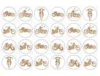 Vintage Classic Motorcycles Edible Cupcake Topper Images ABPID55586 Online