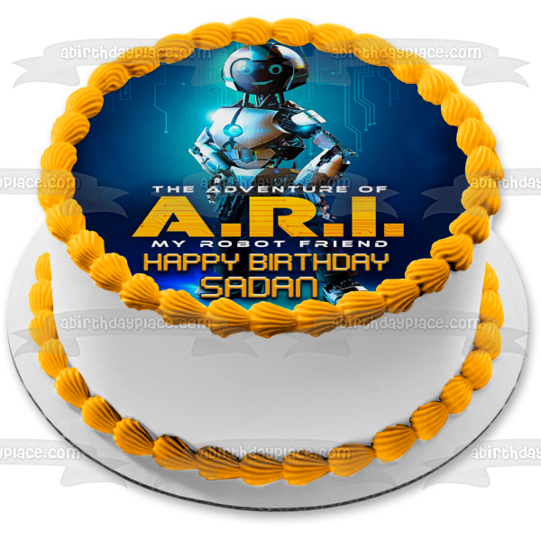 The Adventure of A.R.I. My Robot Friend Edible Cake Topper Image ABPID55576 Sale