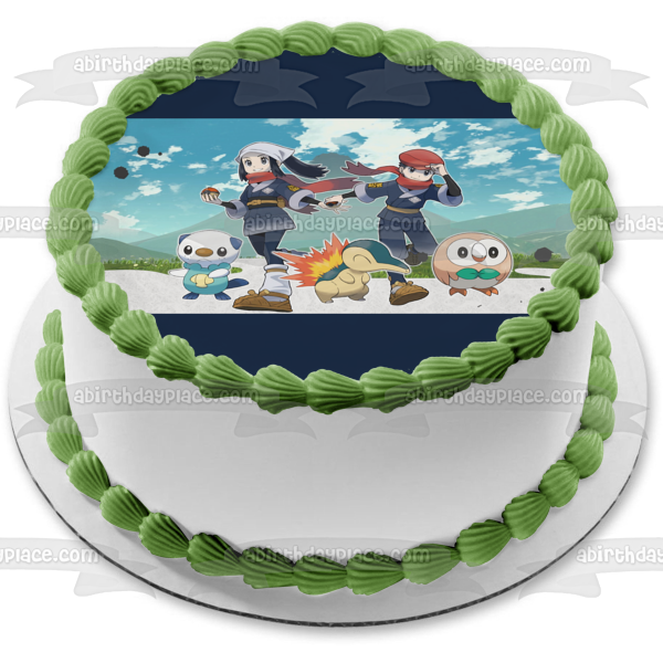 Pokémon Legends: Arceus Rowlet Cyndaquil Oshawatt Akari Rei Edible Cake Topper Image ABPID55475 Hot on Sale