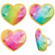 Rainbow Prism Heart Cupcake Rings For Sale