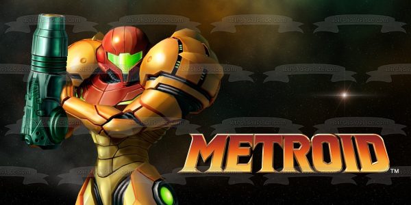 Metroid Samus Aran Edible Cake Topper Image ABPID55410 For Cheap