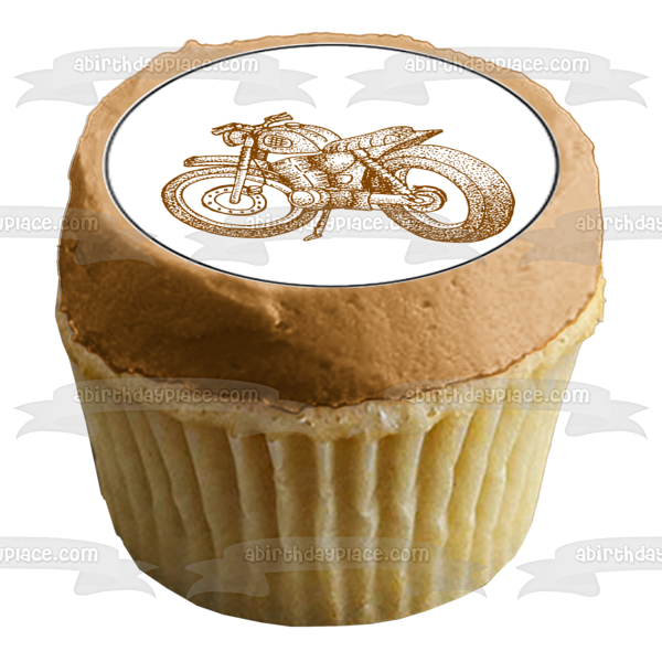 Vintage Classic Motorcycles Edible Cupcake Topper Images ABPID55586 Online