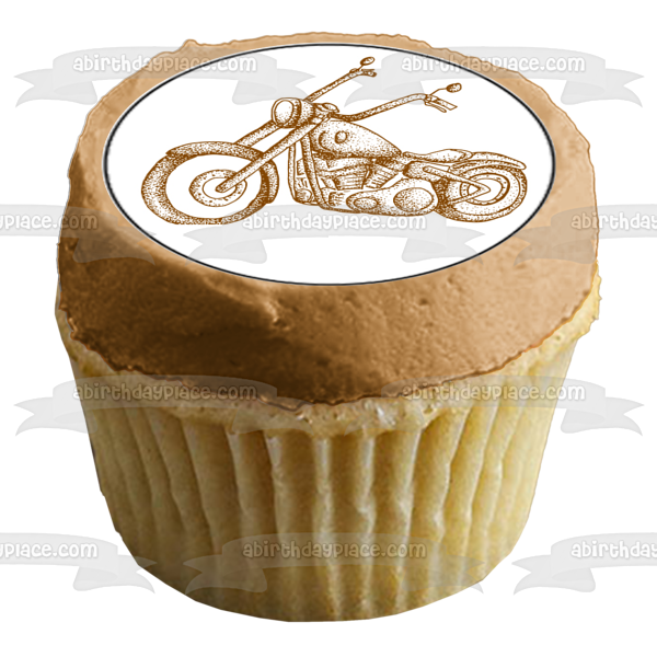 Vintage Classic Motorcycles Edible Cupcake Topper Images ABPID55585 Sale