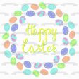 Happy Easter Colorful Mini Easter Eggs Edible Cake Topper Image ABPID55773 Hot on Sale