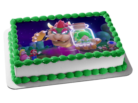 Super Mario 3D World Princess Peach Toad Luigi Bowser Edible Cake Topper Image ABPID55430 For Discount