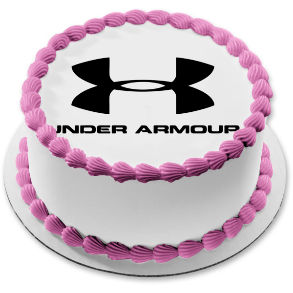 Under Armour Black Logo Edible Cake Topper Image ABPID11389 Hot on Sale